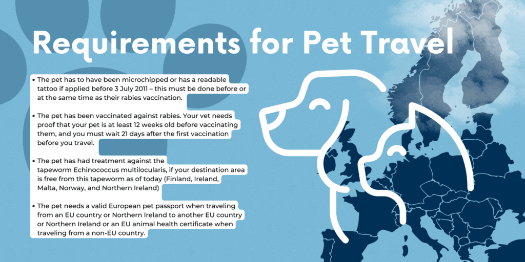 4 Requirements to travel to EU with Pets