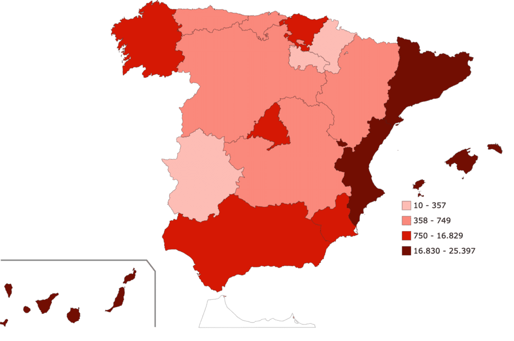 Germans Living in Spain as of 2022