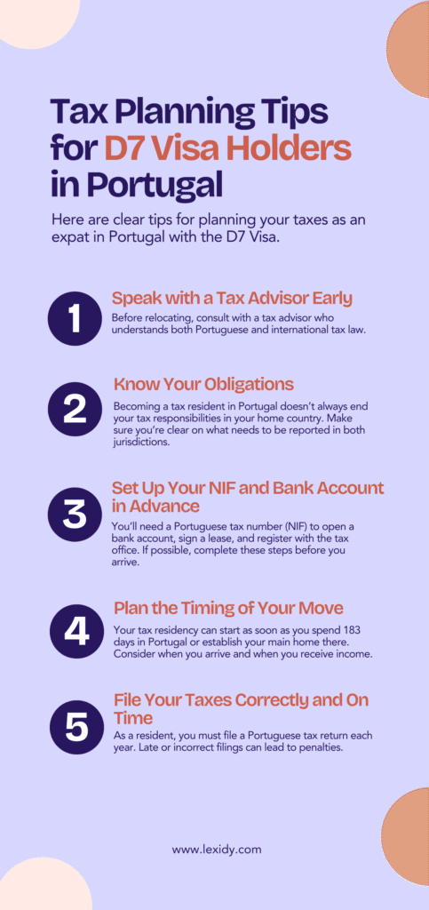 portugal d7 visa taxes