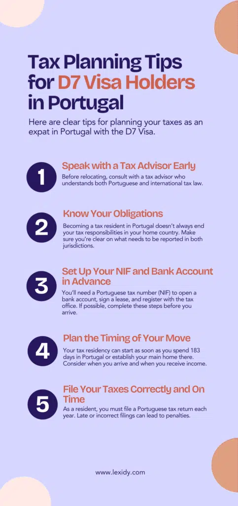 portugal d7 visa taxes